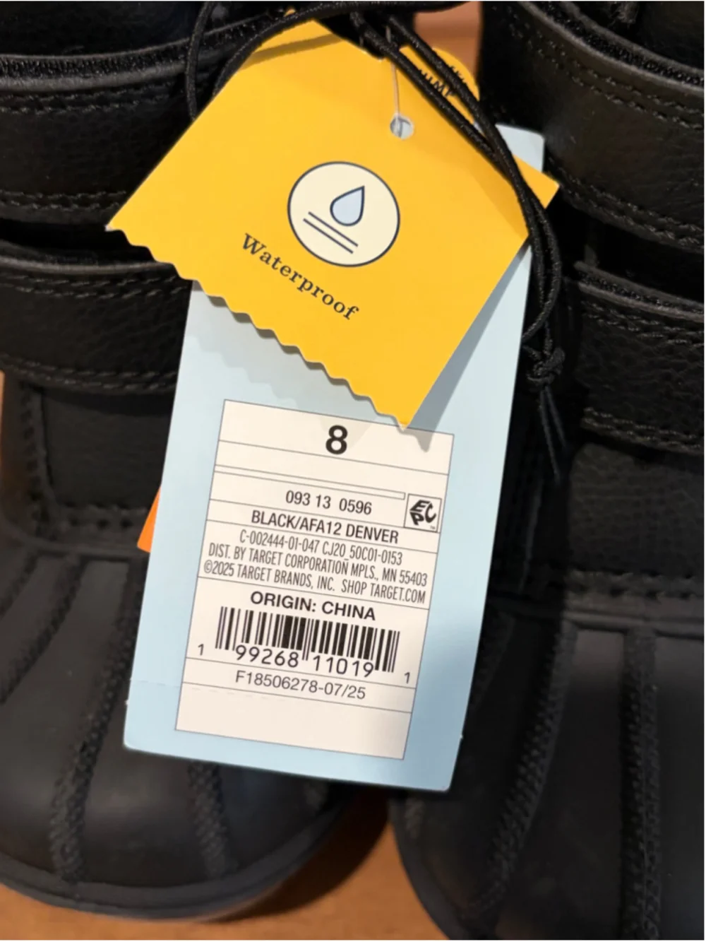 Toddler Kids' Cat & Jack Denver Waterproof Winter Snow Boots Black Size 8 NWT